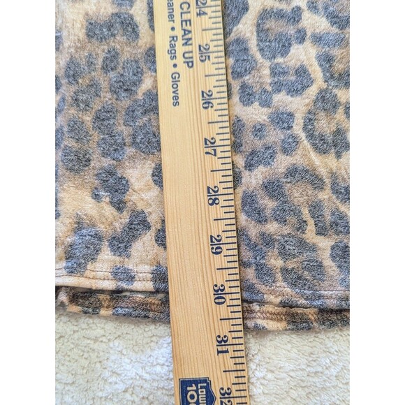 Women’s Leopard Print Tunic Top 1X, Stretchy A-Line Swing Blouse Made In USA - Picture 6 of 6